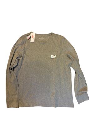 Vineyard Vines Light Gray Short Sleeve Crewneck Tee long sleeve